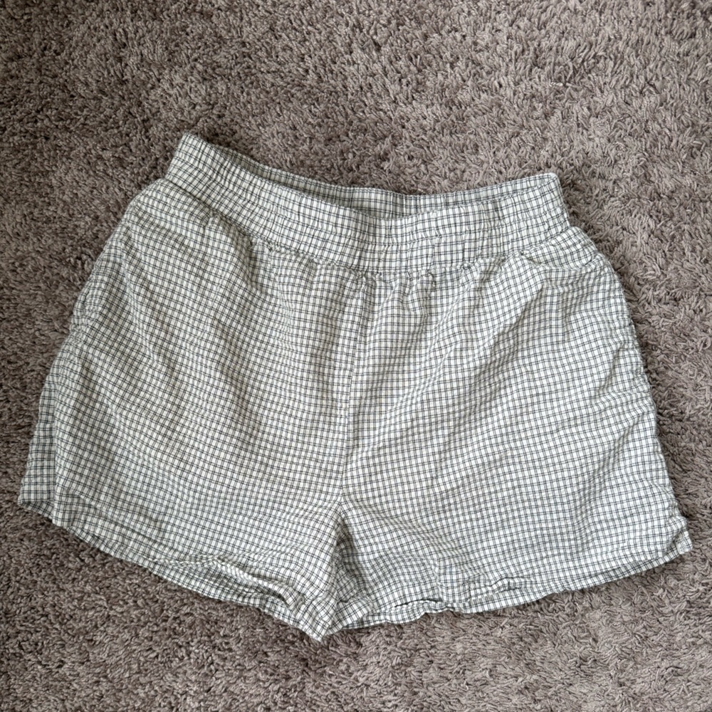 Roolee Gingham Boxer Pull On Shorts Size Small